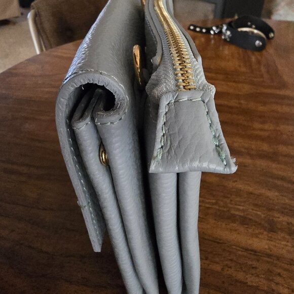 Italian Blue Genuine Leather Borse in Pelle Purse w/Magnetic Closure - Picture 10 of 14